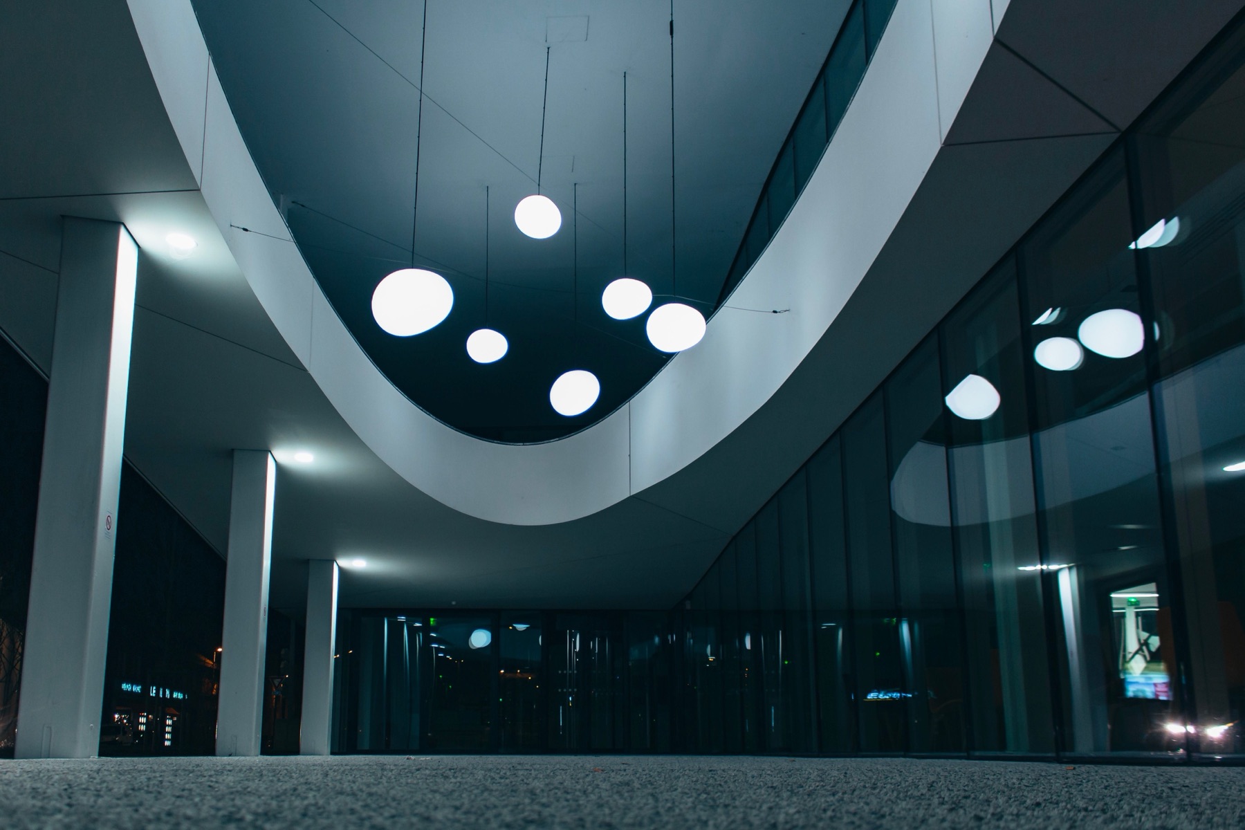General example of lighting in a shared building interior
